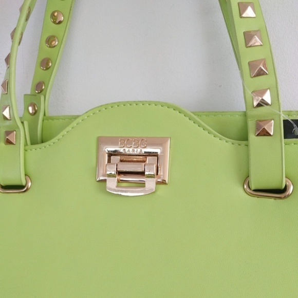 NWT $148 BCBG Paris Faux Leather Studded Tote - Picture 2 of 8